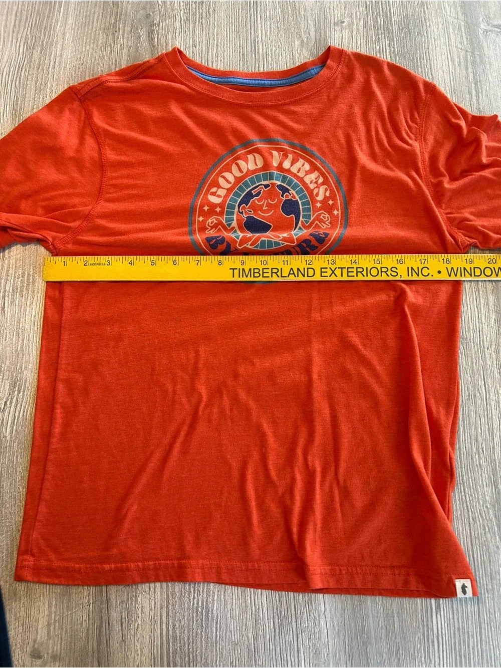 Cotopaxi Orange Good Vibes by Nature graphic short sleeve unisex kids t-shirt XL